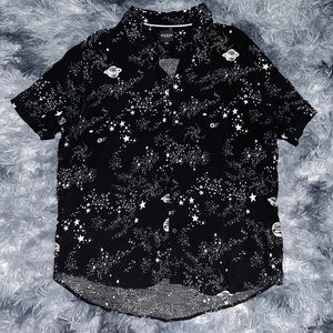 GUESS Galaxy Viscose Shirt in Black & White